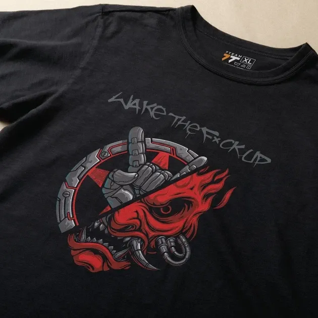 Футболка чоловіча з  принтом Cyber Punk Wake up Samurai 2 Розмір 48 Anime0847 Дніпро - фото 5