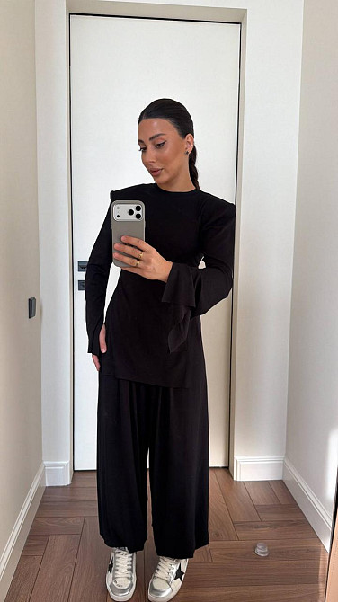 Жіночий стильний повсякденний костюм з віскози Одеса - фото 2