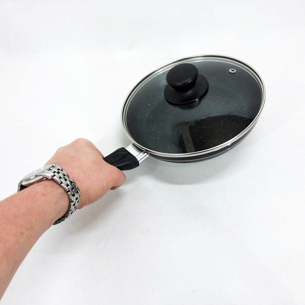 Сковорода гриль зручна UNIQUE UN-5162 20 см, Сковорода для любителів готувати, Сковороди для індукції QT-36 Львів - фото 7