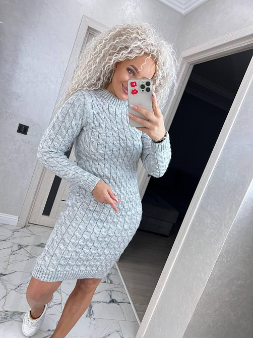 Женское стильное вязаное платье туника зигзаг.  42-48р. Київ - фото 14