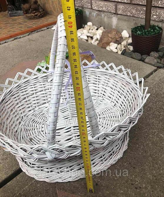 Пасхальний кошик білий з квіткою Київ - фото 6