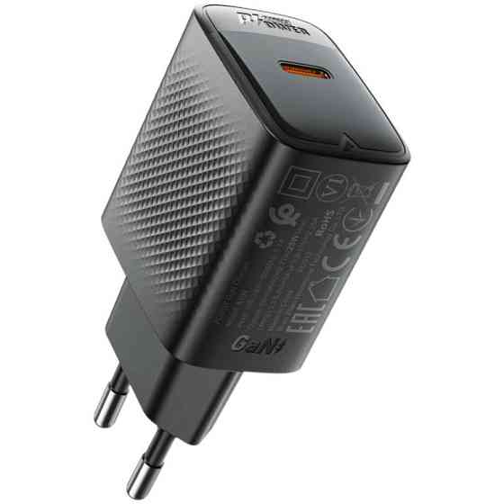 Зарядний пристрій 1xUSB-C 25W Gan A104 Fast Charger black Acefast Винница