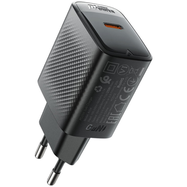 Зарядний пристрій 1xUSB-C 25W Gan A104 Fast Charger black Acefast Винница - изображение 1