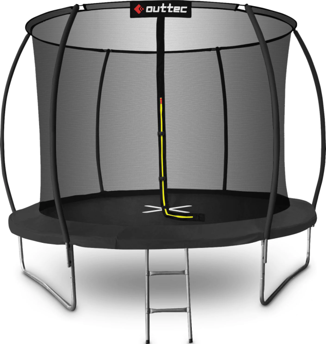 Батут OUTTEC Pumpkin з внутрішньою сіткою 14 футів 435 см чорний Київ - фото 1