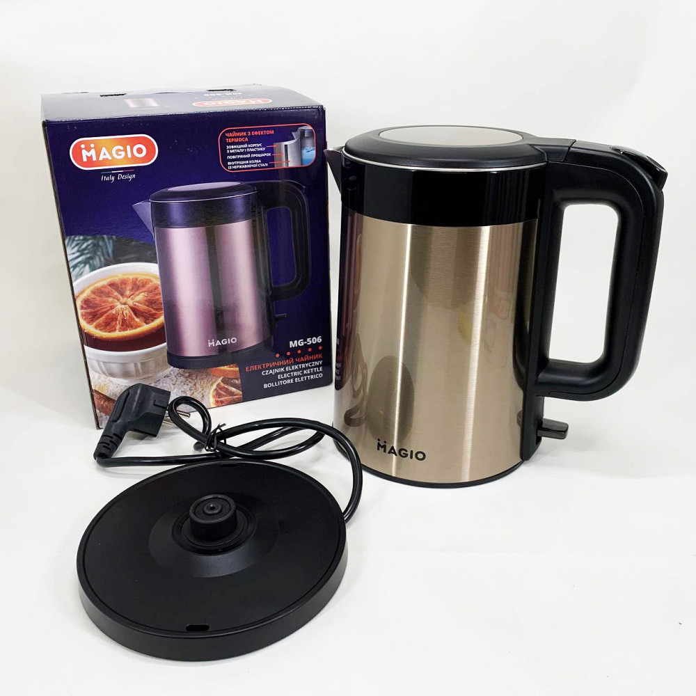 Ергономічний електричний чайник MAGIO, Чайник металевий для дому електричний для дому красивий JY-28 Івано-Франківськ - фото 2