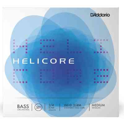 Струны для контрабаса D'Addario Helicore Orchestral Bass String Set 3/4 Scale Medium Tension (H610 3/4M) Винница