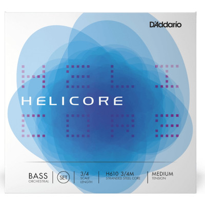 Струни для контрабаса D'Addario Helicore Orchestral Bass String Set 3/4 Scale Medium Tension (H610 3/4M) Вінниця - фото 1