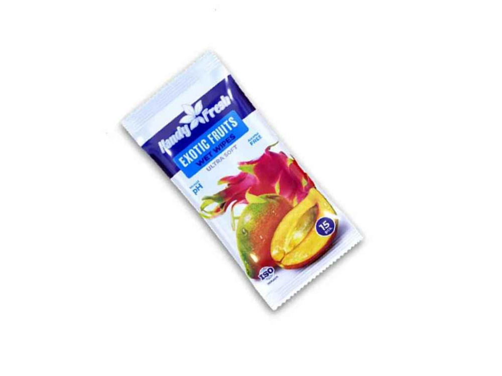 Вологі серветки 15шт Еxotic fruits ТМ Handy fresh   Solmir Київ - фото 1