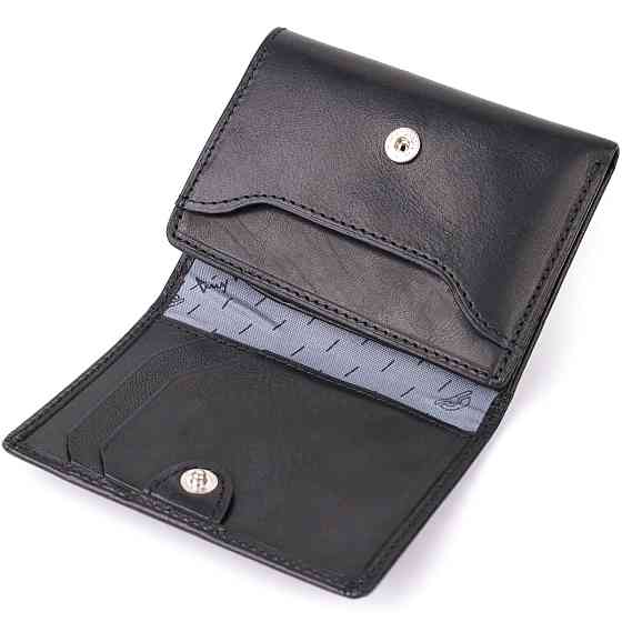 Небольшой бумажник для мужчин из глянцевой натуральной кожи Tony Perotti 20901_1 (3810 nero) Черный Киев