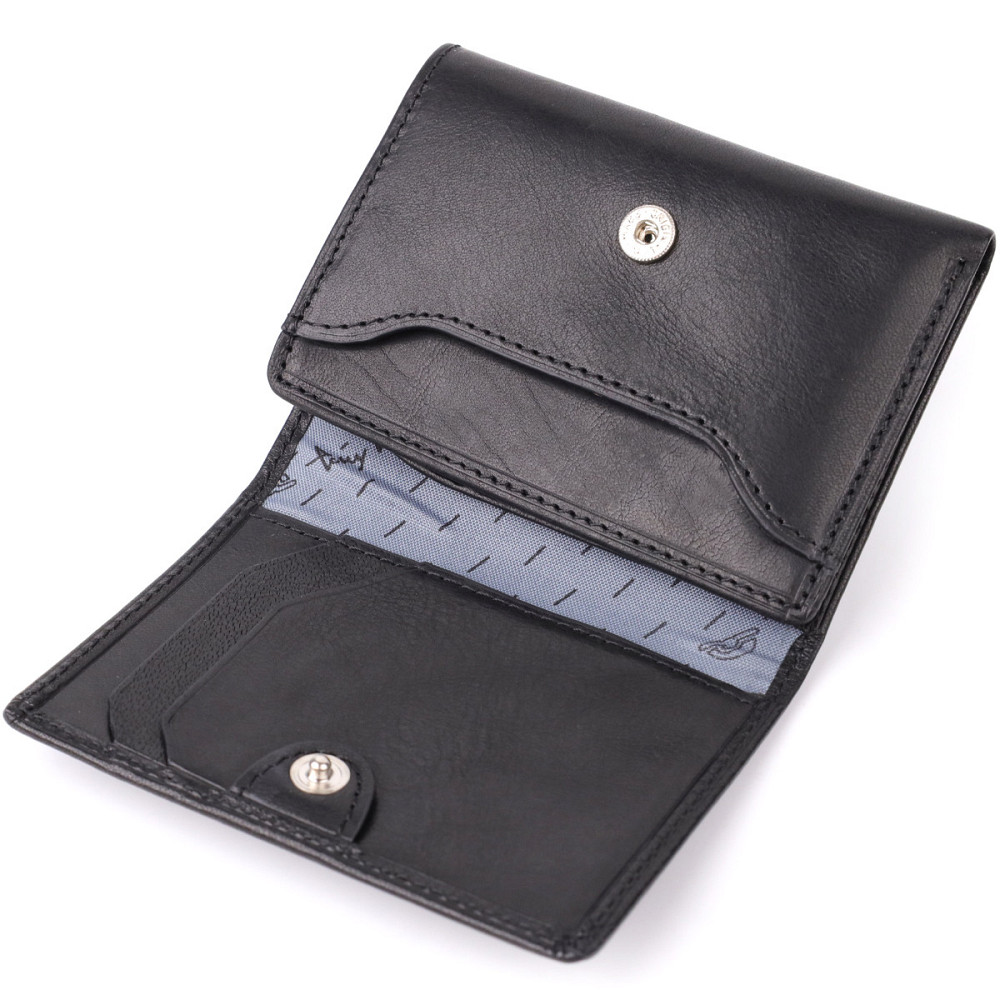 Невеликий гаманець для чоловіків з натуральної глянсової шкіри Tony Perotti 20901_1 (3810 nero) Чорний Київ - фото 5