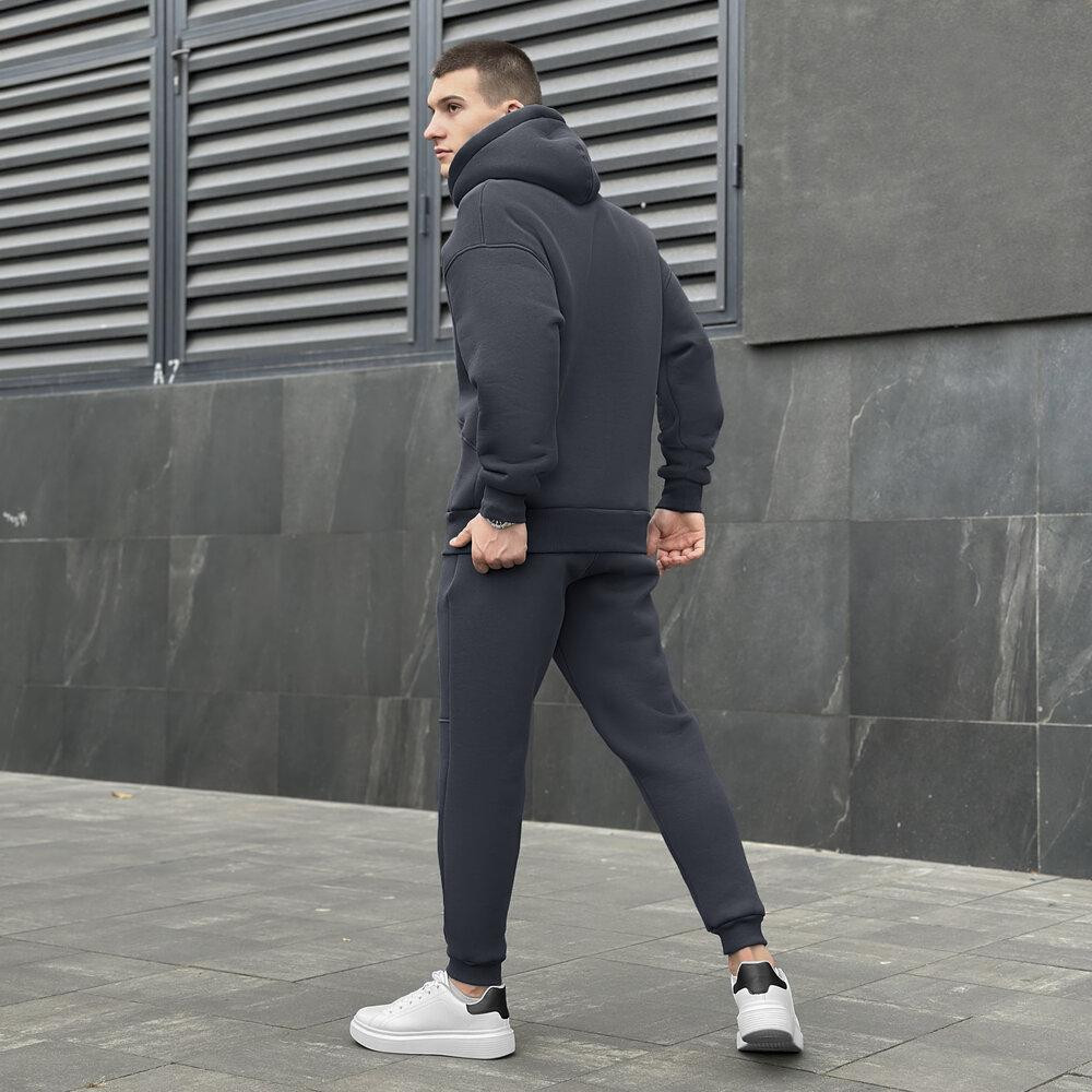 Темно-сірий спортивний чоловічий костюм осінь/зима Pobedov Space. Сірий спортивний костюм. Київ - фото 8