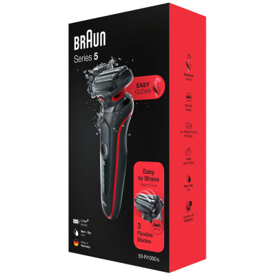 Електробритва Braun Series 5 51-R1000s BLACK / RED Вінниця - фото 9