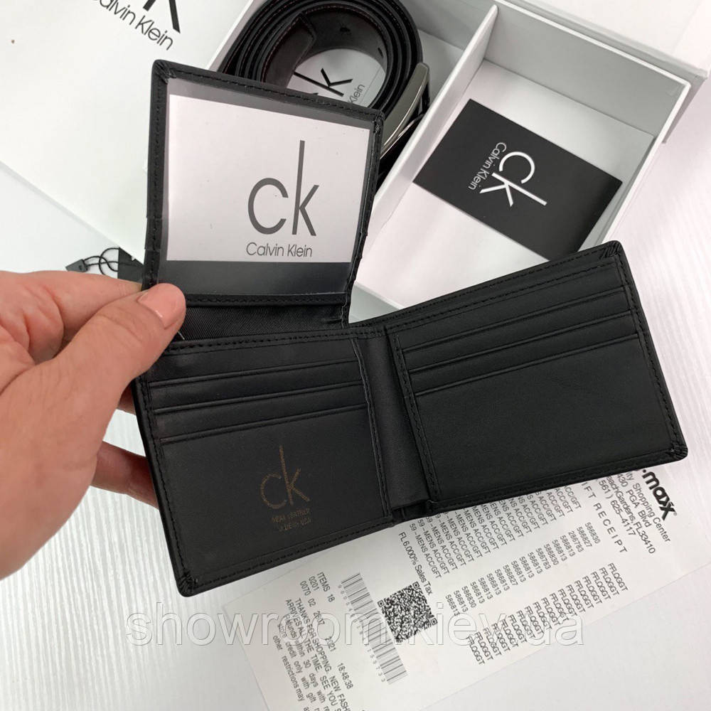 Чоловічий подарунковий набір портмоне і ремінь (485) Київ - фото 7