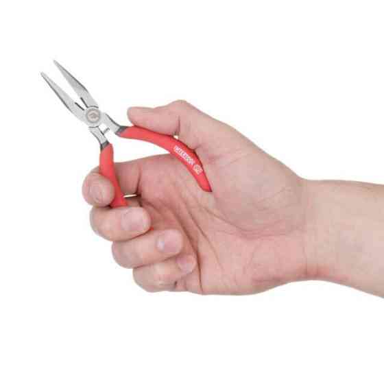 Довгогубці прямі, 115 мм, прецизійні, ізольовані двошарові рукоятки INTERTOOL HT-0130 Київ