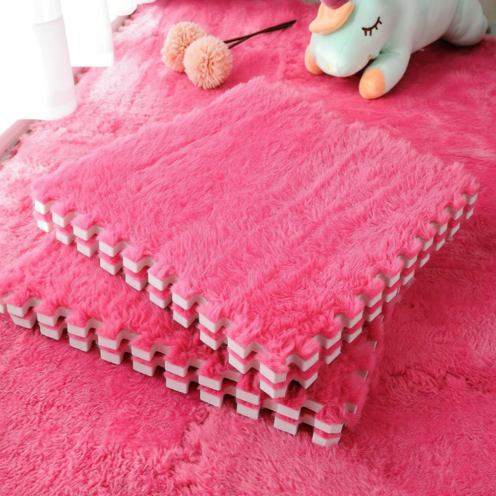 Пазл килимок м'який термокилим плюшевий 60х150см, 10 пазлів тепла підлога, термоковрик для дому, в дитячу кімнату колір Fucia Кам'янець-Подільський - фото 2