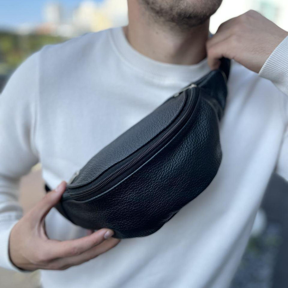 Бананка мужская черная, Чорная мужская бананка, бананка для бега барыжка сумка KZ-92 Ивано-Франковск - изображение 10