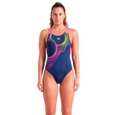 Купальник Arena Ripples Swimsuit V Back B 009021-780 синій 42 (3468337506102) Вінниця