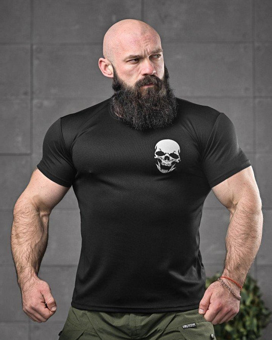 Тактическая потоотводящая футболка odin дальше бога нет черная ДЛ6548 Одесса - изображение 2