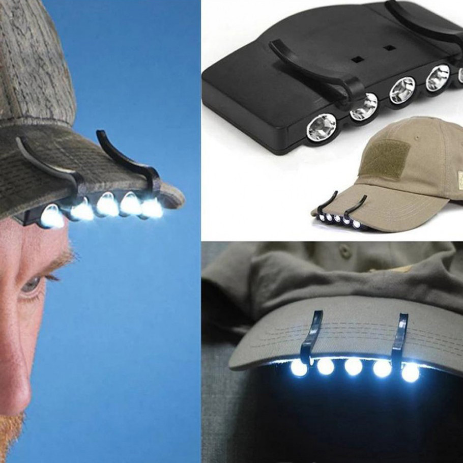 Фонарик светодиодный на козырек кепки с зажимом  WATTON WT-127 на батарейках, фонарь с креплением на кепку Каменец-Подольский - изображение 3