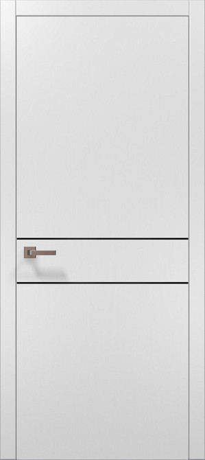 Двери экошпон, Полотно, серия PLATO (PL-07) Альпийский белый (МЧ) Киев - изображение 1