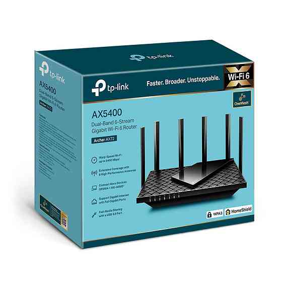 Бездротовий маршрутизатор TP-Link Archer AX72 Black Харьков
