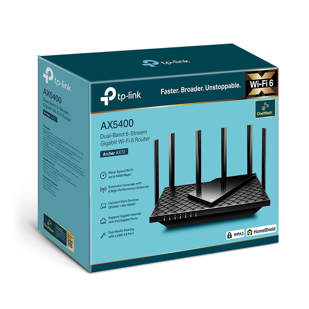 Бездротовий маршрутизатор TP-Link Archer AX72 Black Харків - фото 4