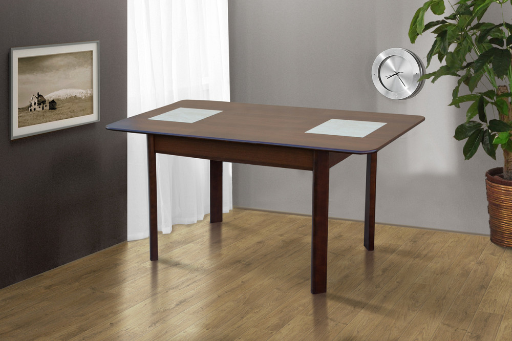 Стіл обідній Бостон (1150+390)*740, горіх темн. Дніпро - фото 1