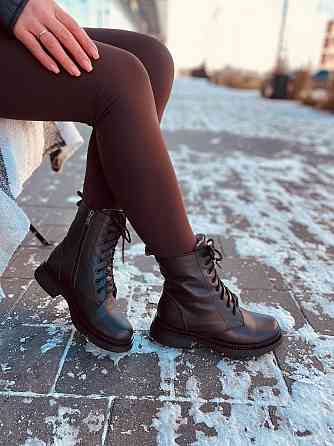 Edan Instruments Черевики жіночі EDAN коричневі шкіра натуральна зима высота 16 см размер 36-40 Коломия