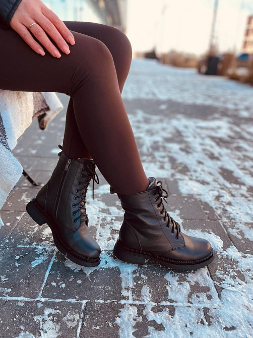 Edan Instruments Черевики жіночі EDAN коричневі шкіра натуральна зима высота 16 см размер 36-40 Коломыя - изображение 5