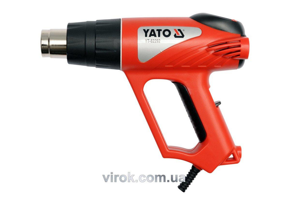 Фен технічний мережевий YATO : P= 2000 Вт 0~550°C, з регулятором темп-ри, 5 t°.реж + 6 аксесуари [5] Одесса - изображение 1