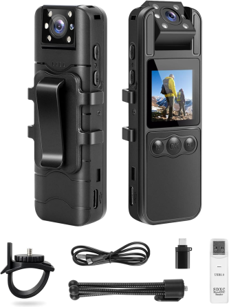 Нагрудна камера SPIKECAM Z9 64GB 1080P: Нічне бачення, SOS-сигнал, LCD-екран — Професійний відеореєстратор для безпеки та спорту Київ