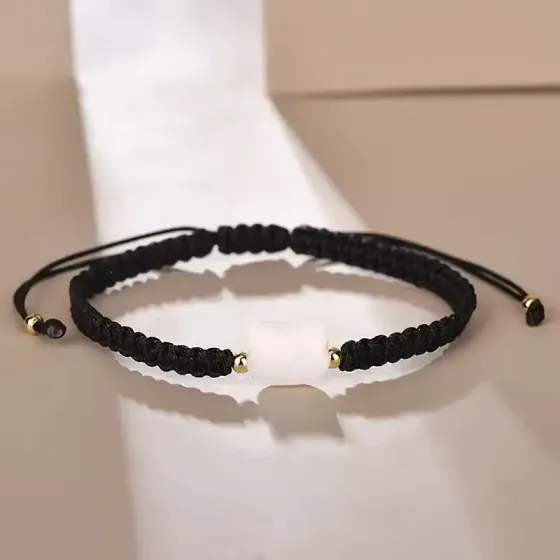 Парные браслеты с котиками – чёрный и белый, регулируемые 15–25 см Киев