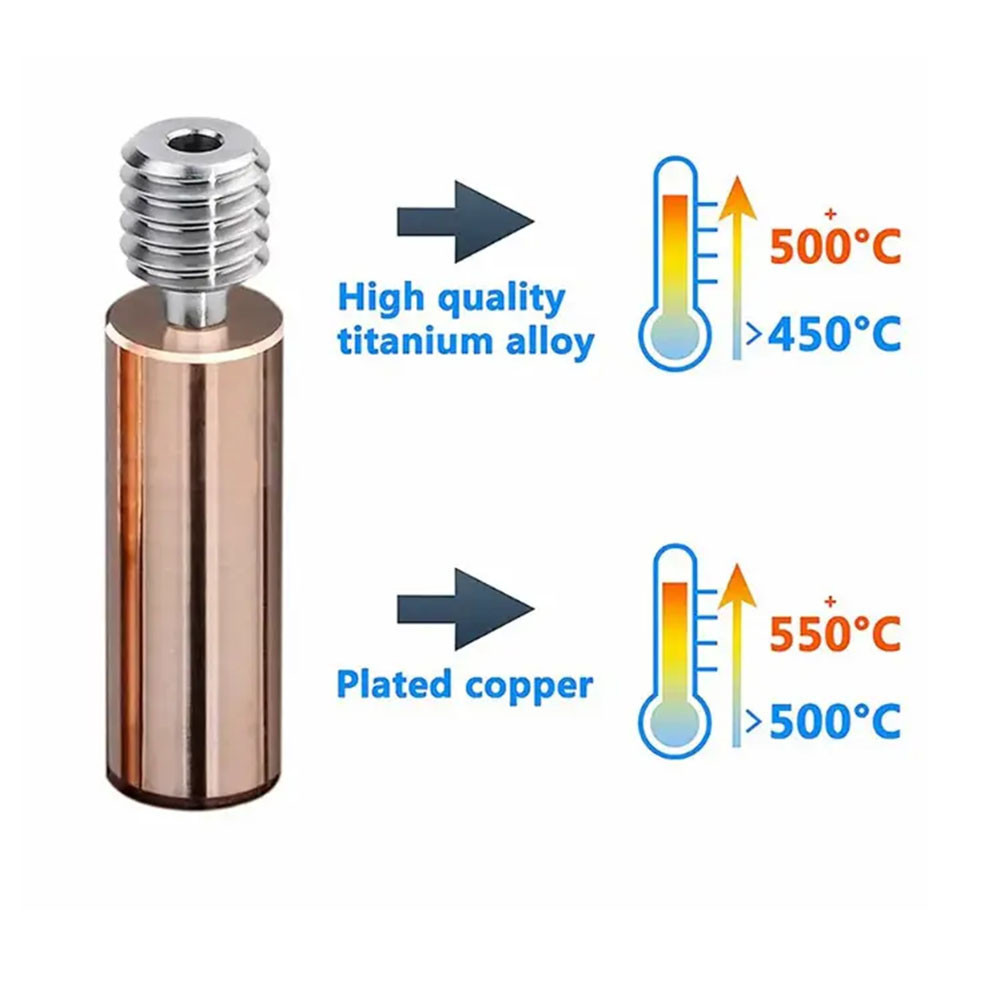 Биметаллическое горло Aokin для 3D принтера CR-10 S4, CR-10 S5, Ender-3 V2, Ender-3 Pro Киев - изображение 2