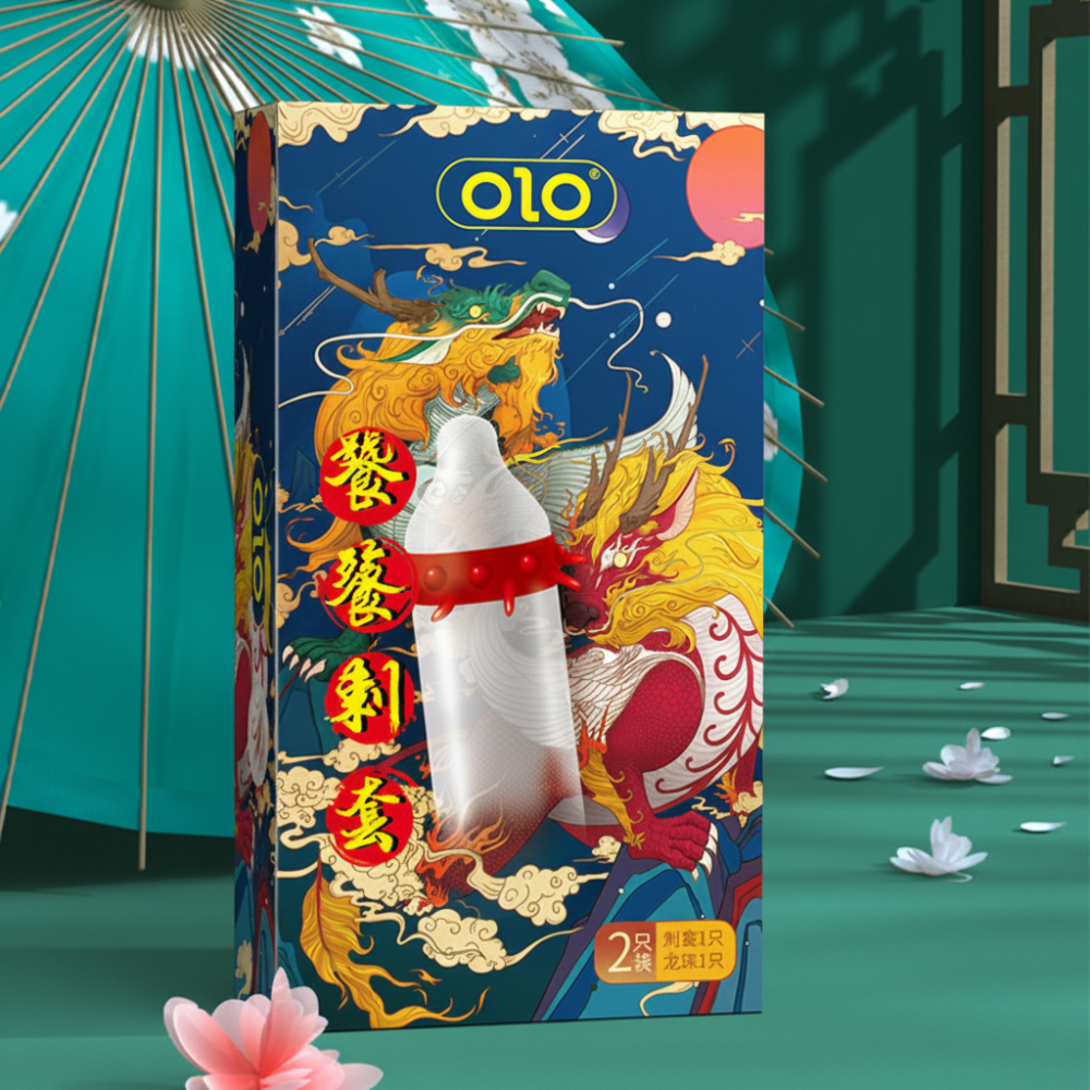 Презервативи стимулюючий з вусиками OLO Taotie з силіконовою змазкою 18 см 2 шт. Вінниця - фото 2