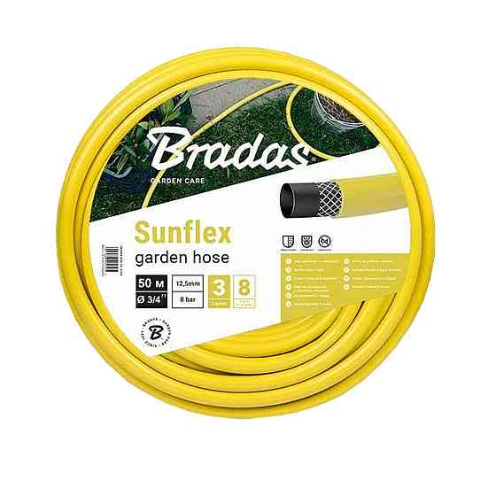 Шланг для полива SUNFLEX 3/4″- 50м Bradas Польша желтый WMS3/450 Киев