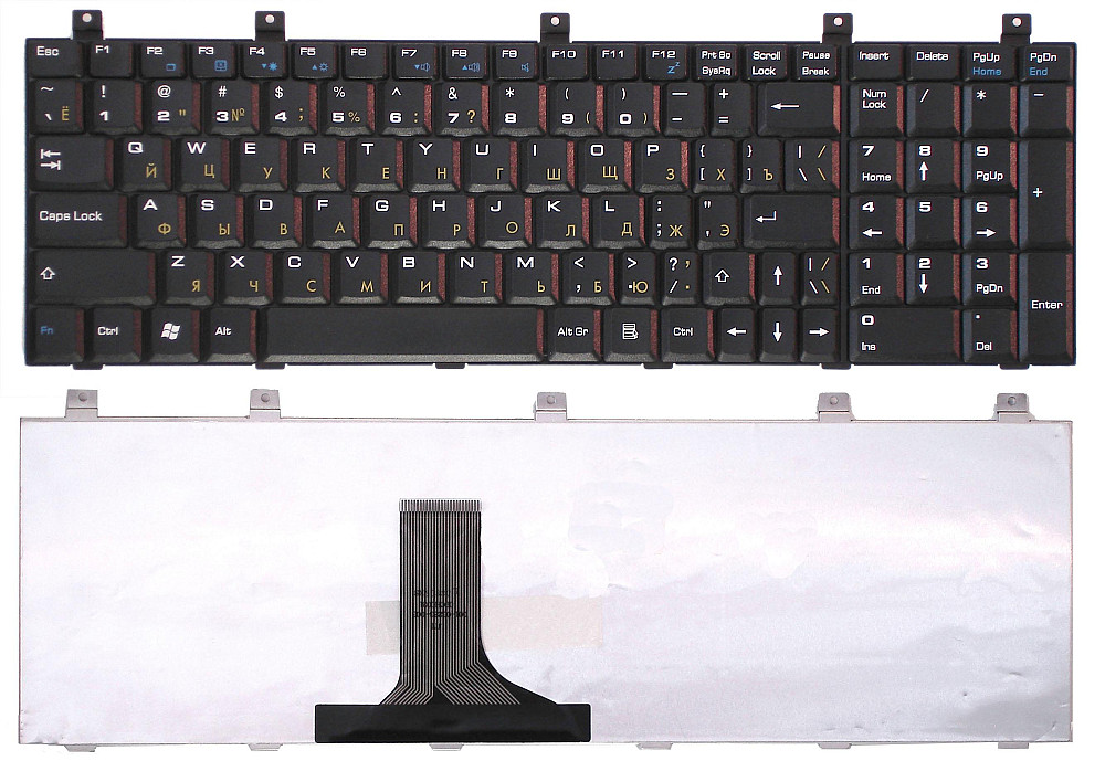 Клавиатура для ноутбука Roverbook Explorer (W700) Black, RU Вінниця - фото 1