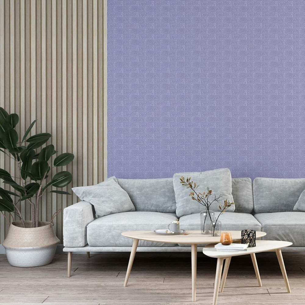 3D панель самоклеющаяся 700x770x5мм кирпич светло-фиолетовый (015-5) SW-00000083 Киев - изображение 5