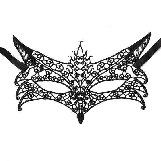 Маска з мережива Лисиця one size чорний Київ