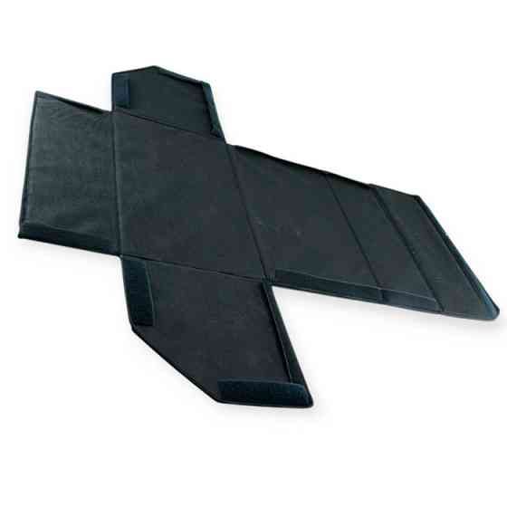 Сумка - органайзер в багажник шкірозамінник 500х300х300мм L чорна, червоний ромб на липучках Мукачево