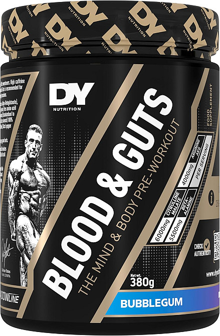 Передтренувальний комплекс DORIAN YATES NUTRITION BLOOD &amp; GUTS 380 G (BUBBLE GUM) Луцьк - фото 1