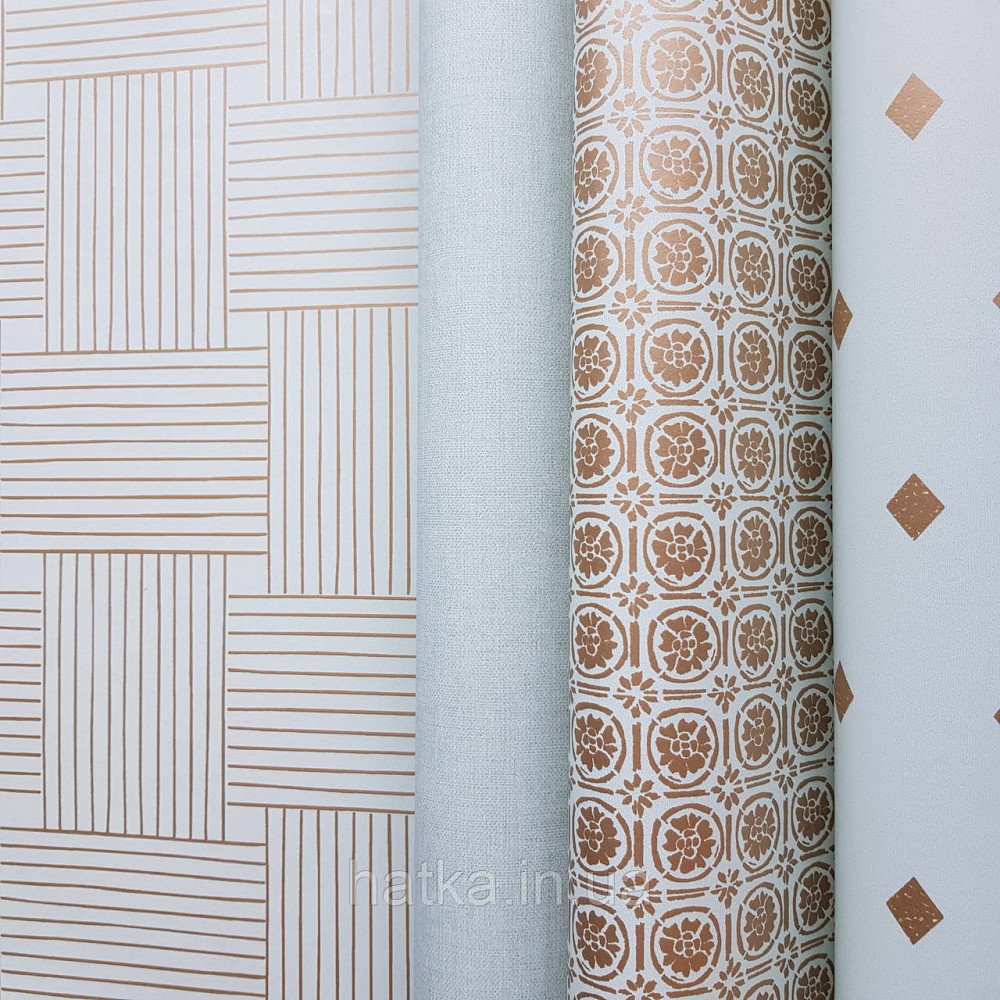 Шпалери вінілові на флізелін Caselio Mystery 0.53х10 м геометрія яскраві смуги золотисті на салатовому Київ - фото 2