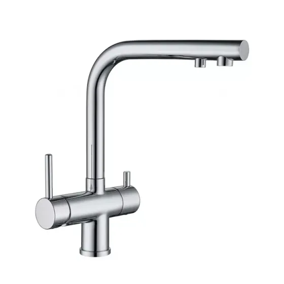 Змішувач для кухні на дві води GAPPO G43752 під фільтр, хром Київ