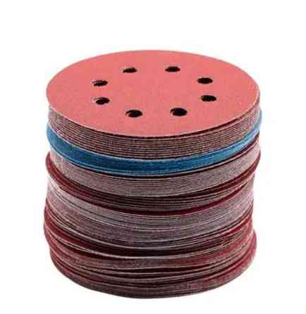 Набір зі 100 шліфувальних кругів 125 мм 8 отворів, на липучці Вінниця