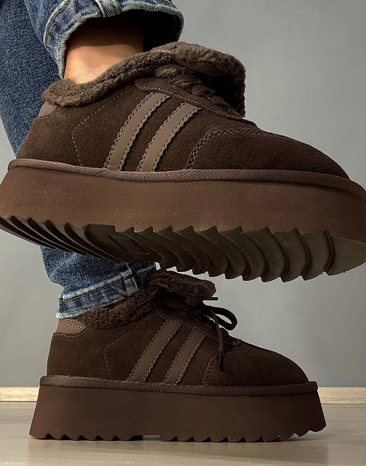 Ботинки женские Hengji 009-7 угги замшевые на меху коричневые, 40, 25 см Киев - изображение 5