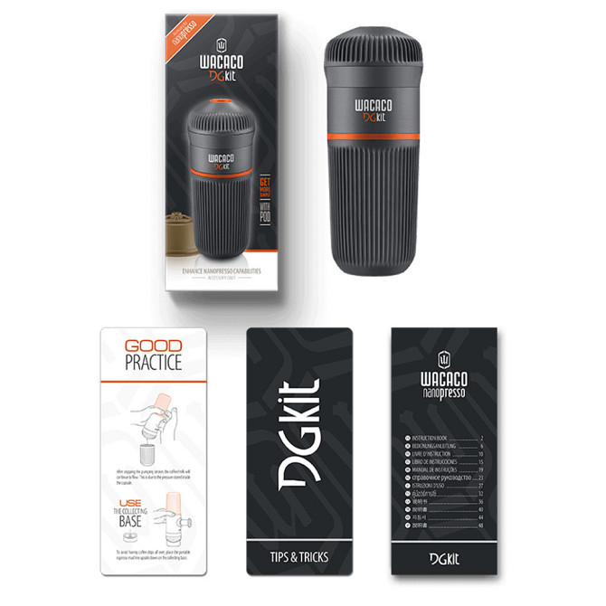 Набор аксессуаров DG Kit 140мл для кофеварки Wacaco Nanopresso чашка и адаптер для капсул Черный Винница - изображение 2
