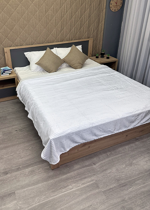 Плед-покривало 155х200 см (+-5см) рельєфний полоска Білий (87-090) Київ - фото 4