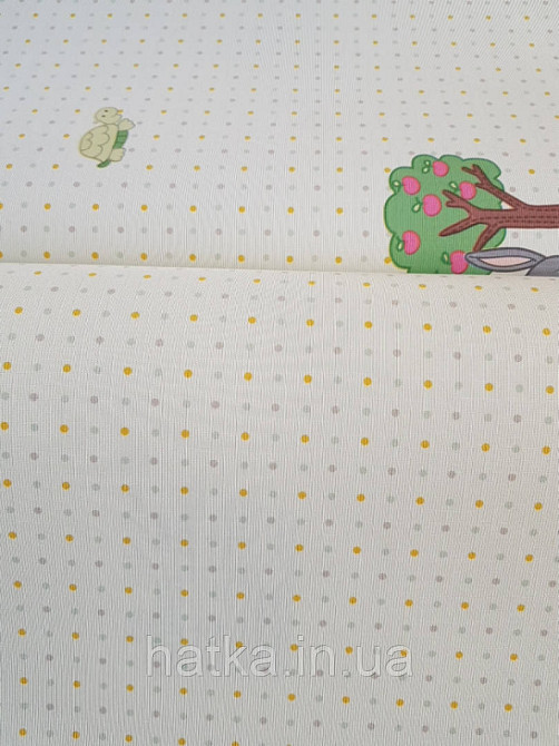 Шпалери вінілові на флізеліні AdaWall Ada Kids метрові дитячі кухлі жовті зелені рожеві на світло-зеленого Київ - фото 2
