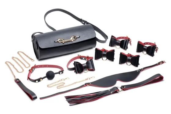 Набір БДСМ з дорожньою сумкою Master Series: Bow — Luxury BDSM Set With Travel Bag, 11 предметів Львів