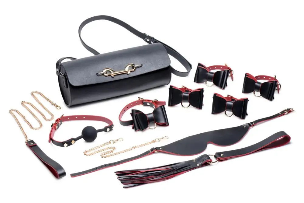 Набір БДСМ з дорожньою сумкою Master Series: Bow — Luxury BDSM Set With Travel Bag, 11 предметів Львів - фото 1