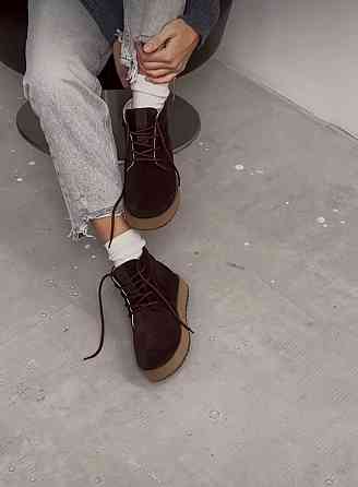 Molly Ботинки MOLLY шоколадные натуральная замша зимние высота 11см (5654) Коломыя